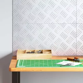 Rácsos lemezek 4 pcs Ezüst 50 x 25 cm Alumínium