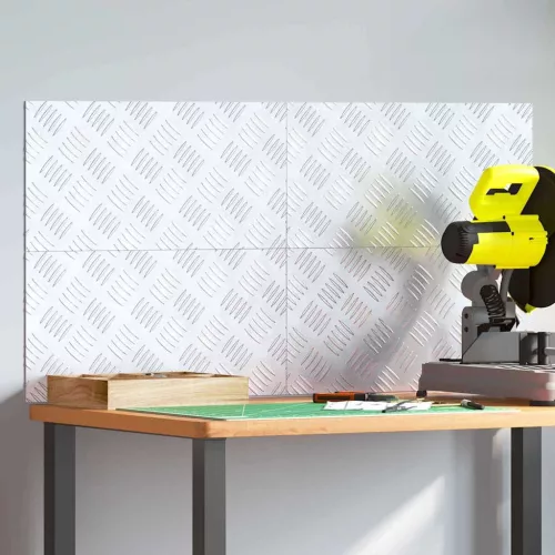 Rácsos lemezek 4 pcs Ezüst 50 x 25 cm Alumínium