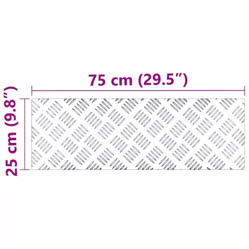 Rácsos lemezek 4 pcs Ezüst 75 x 25 cm Alumínium