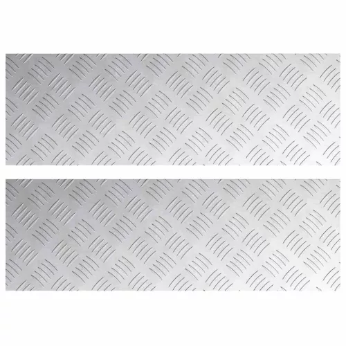 Rácsos lemezek 2 pcs Ezüst 75 x 25 cm Alumínium