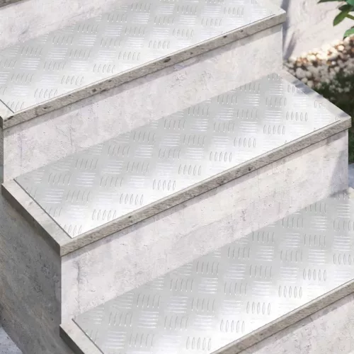 Rácsos lemezek 4 pcs Ezüst 75 x 25 cm Alumínium