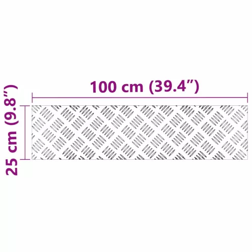 Rácsos lemezek 4 pcs Ezüst 100 x 25 cm Alumínium