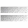 Rácsos lemezek 2 pcs Ezüst 100 x 25 cm Alumínium