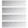 Rácsos lemezek 4 pcs Ezüst 100 x 25 cm Alumínium