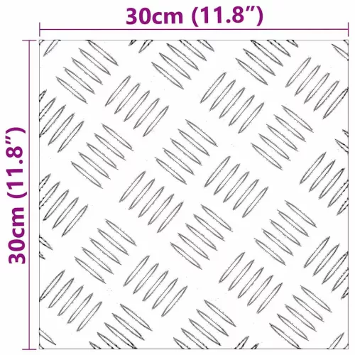 Rácsos lemezek 4 pcs Ezüst 30 x 30 cm Alumínium