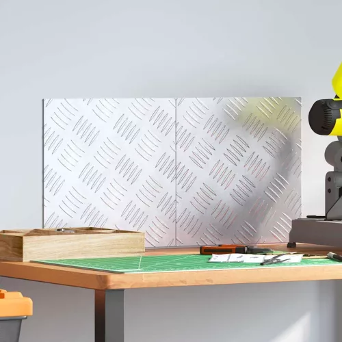 Rácsos lemezek 2 pcs Ezüst 30 x 30 cm Alumínium