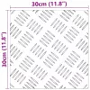Rácsos lemezek 2 pcs Ezüst 30 x 30 cm Alumínium