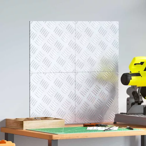 Rácsos lemezek 4 pcs Ezüst 30 x 30 cm Alumínium