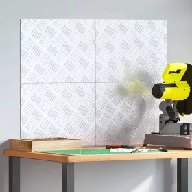 Rácsos lemezek 4 pcs Ezüst 40 x 30 cm Alumínium