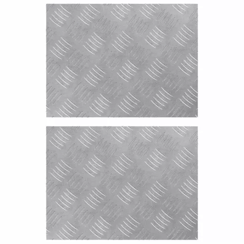 Rácsos lemezek 2 pcs Ezüst 40 x 30 cm Alumínium