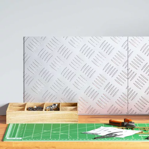 Rácsos lemezek 2 pcs Ezüst 40 x 30 cm Alumínium