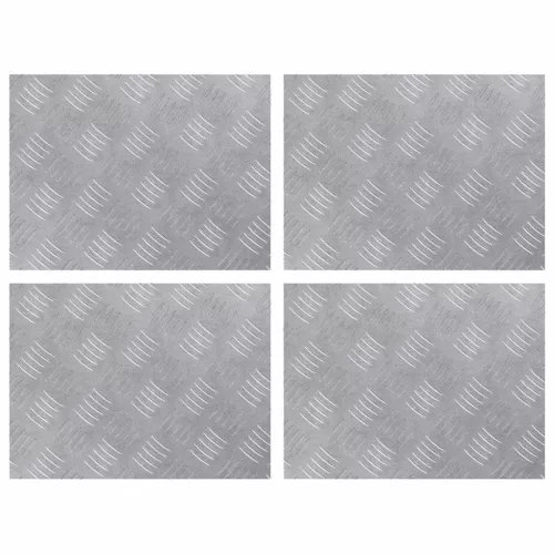 Rácsos lemezek 4 pcs Ezüst 40 x 30 cm Alumínium