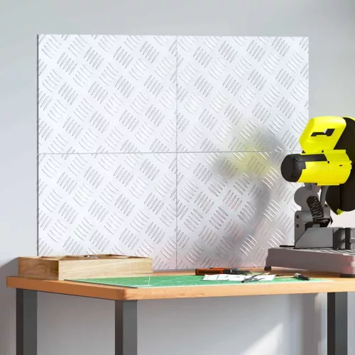 Rácsos lemezek 4 pcs Ezüst 40 x 30 cm Alumínium
