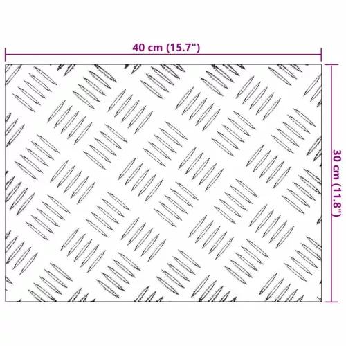 Rácsos lemezek 4 pcs Ezüst 40 x 30 cm Alumínium