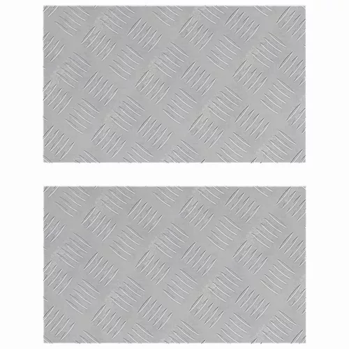 Rácsos lemezek 2 pcs Ezüst 50 x 30 cm Alumínium