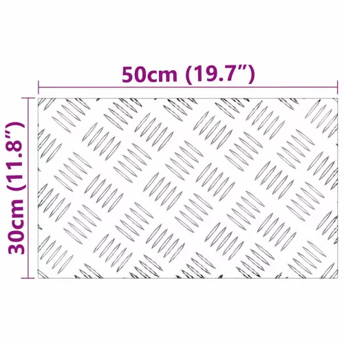 Rácsos lemezek 2 pcs Ezüst 50 x 30 cm Alumínium