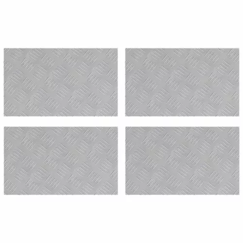 Rácsos lemezek 4 pcs Ezüst 50 x 30 cm Alumínium