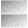 Rácsos lemezek 2 pcs Ezüst 60 x 30 cm Alumínium