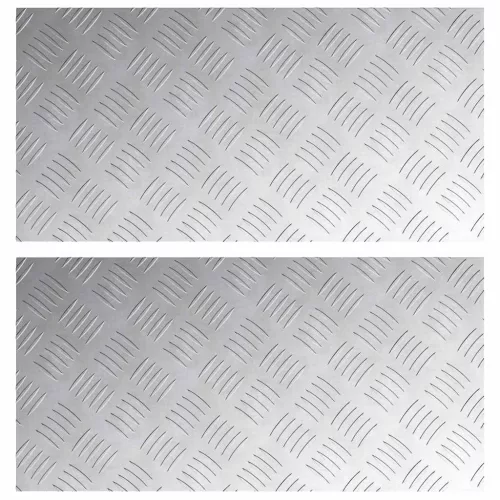 Rácsos lemezek 2 pcs Ezüst 60 x 30 cm Alumínium