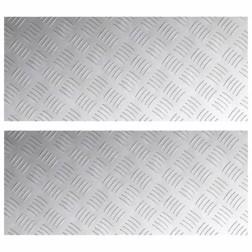 Rácsos lemezek 2 pcs Ezüst 70 x 30 cm Alumínium