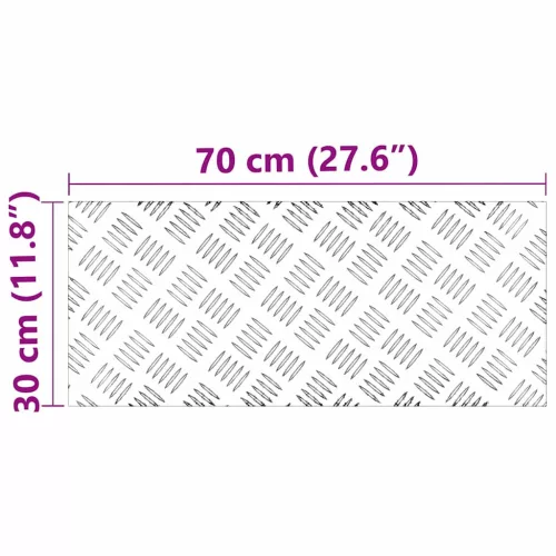Rácsos lemezek 2 pcs Ezüst 70 x 30 cm Alumínium
