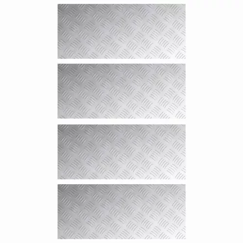 Rácsos lemezek 4 pcs Ezüst 70 x 30 cm Alumínium