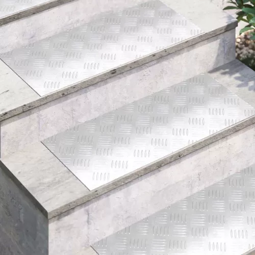 Rácsos lemezek 4 pcs Ezüst 70 x 30 cm Alumínium