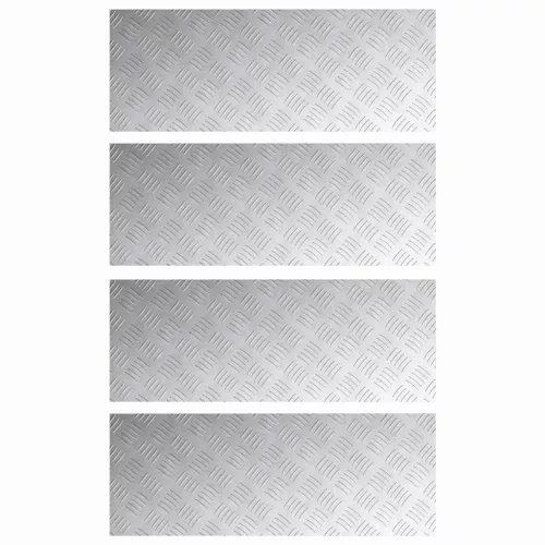Rácsos lemezek 4 pcs Ezüst 80 x 30 cm Alumínium
