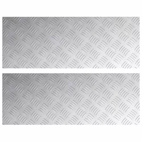 Rácsos lemezek 2 pcs Ezüst 80 x 30 cm Alumínium