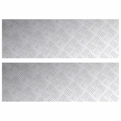Rácsos lemezek 2 pcs Ezüst 90 x 30 cm Alumínium