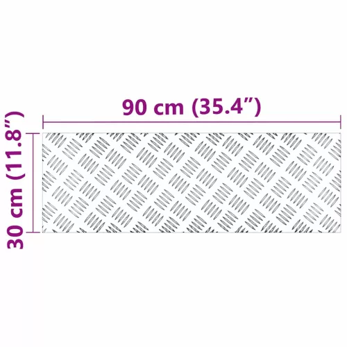 Rácsos lemezek 2 pcs Ezüst 90 x 30 cm Alumínium