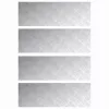 Rácsos lemezek 4 pcs Ezüst 90 x 30 cm Alumínium