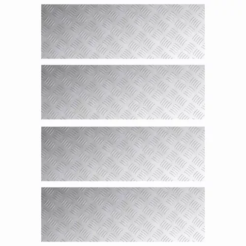 Rácsos lemezek 4 pcs Ezüst 90 x 30 cm Alumínium
