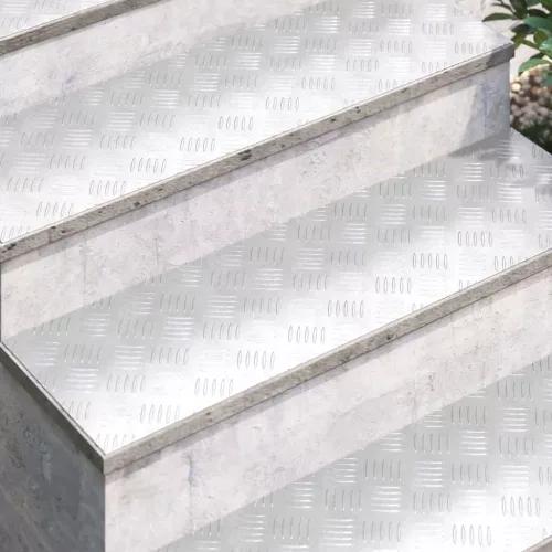 Rácsos lemezek 4 pcs Ezüst 100 x 30 cm Alumínium