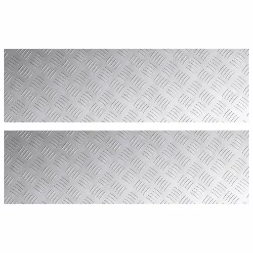 Rácsos lemezek 2 pcs Ezüst 100 x 30 cm Alumínium