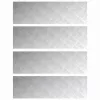Rácsos lemezek 4 pcs Ezüst 100 x 30 cm Alumínium