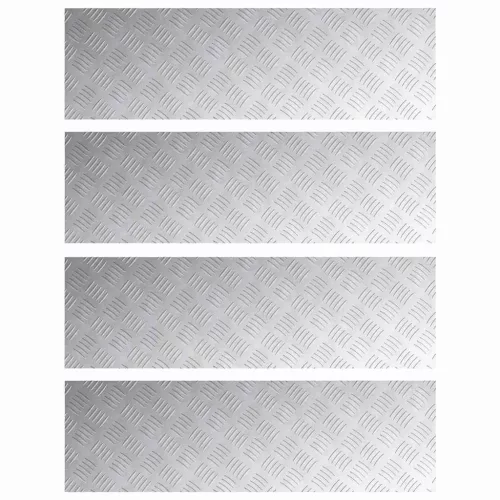 Rácsos lemezek 4 pcs Ezüst 100 x 30 cm Alumínium