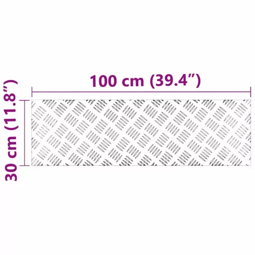 Rácsos lemezek 4 pcs Ezüst 100 x 30 cm Alumínium