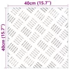 Rácsos lemezek 4 pcs Ezüst 40 x 40 cm Alumínium