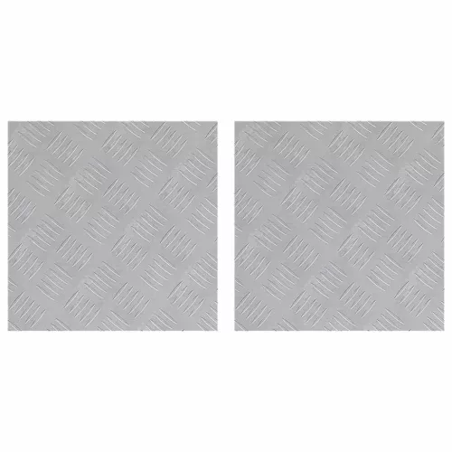 Rácsos lemezek 2 pcs Ezüst 40 x 40 cm Alumínium
