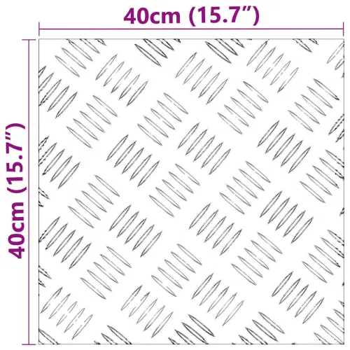 Rácsos lemezek 2 pcs Ezüst 40 x 40 cm Alumínium