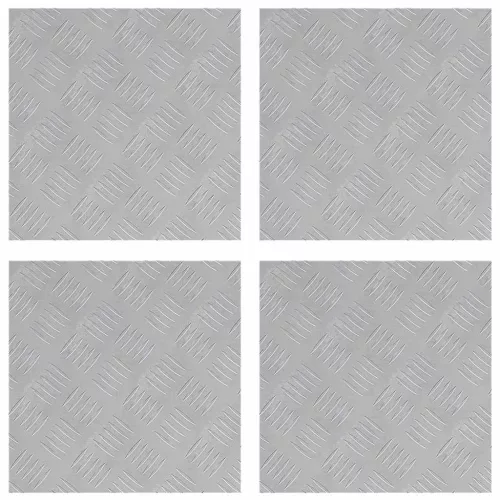 Rácsos lemezek 4 pcs Ezüst 40 x 40 cm Alumínium