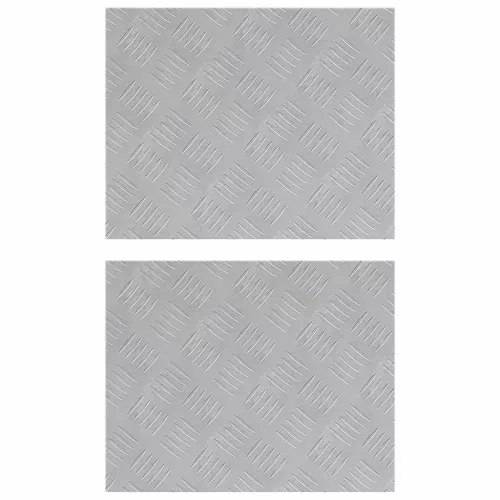 Rácsos lemezek 2 pcs Ezüst 50 x 40 cm Alumínium