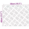 Rácsos lemezek 2 pcs Ezüst 50 x 40 cm Alumínium