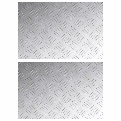 Rácsos lemezek 2 pcs Ezüst 60 x 40 cm Alumínium