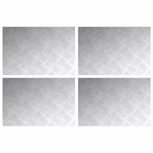 Rácsos lemezek 4 pcs Ezüst 60 x 40 cm Alumínium