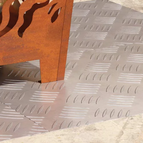 Rácsos lemezek 4 pcs Ezüst 60 x 40 cm Alumínium