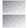 Rácsos lemezek 2 pcs Ezüst 70 x 40 cm Alumínium