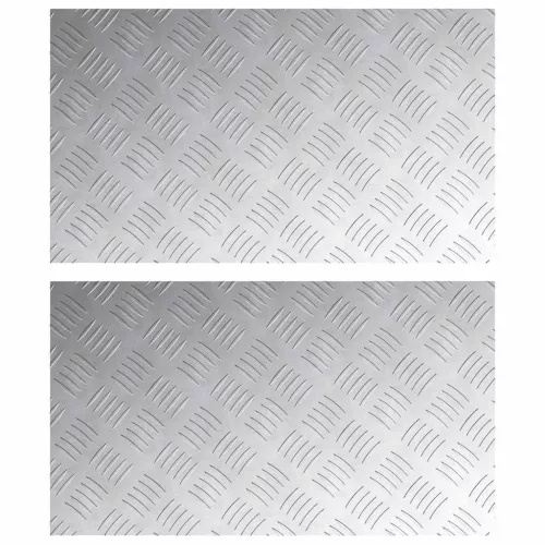 Rácsos lemezek 2 pcs Ezüst 70 x 40 cm Alumínium