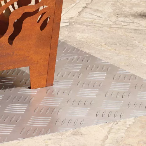 Rácsos lemezek 2 pcs Ezüst 70 x 40 cm Alumínium